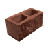 Блок колотый 390х190х190 терра